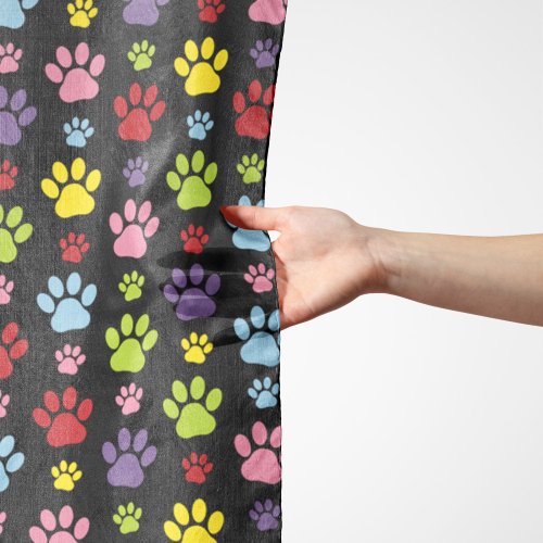 Colorful Paws Paw Pattern Paw Prints Dog Paws Scarf