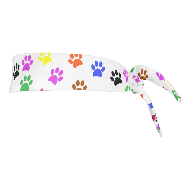 Colorful Paws Tie Headband (Rotate 90)