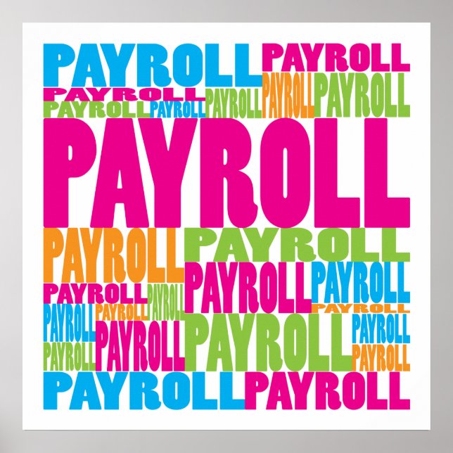 Colorful Payroll Poster (Front)