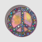 Colorful Peace Car Magnet