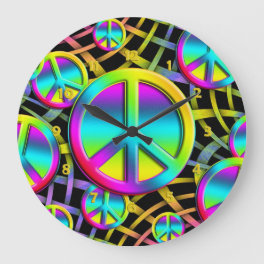 Colorful Peace - clock face  numbers