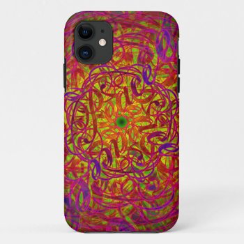 Colorful Peace Inspiration Mandala Text Art Iphone 11 Case by Rage_Case at Zazzle