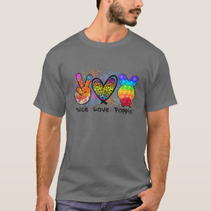 Colorful Peace Love Bunny Pop It Fidget Toy T-Shirt