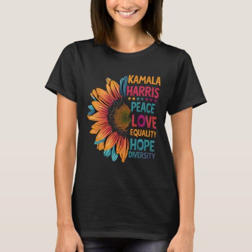 Colorful Peace Love Equality Hope Diversity  T_Shirt