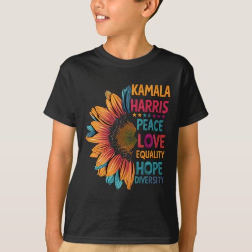 Colorful Peace Love Equality Hope Diversity  T_Shirt