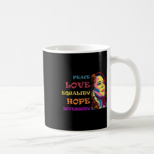 Colorful Peace Love Equality Hope Diversity Vintag Coffee Mug