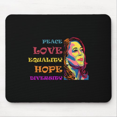 Colorful Peace Love Equality Hope Diversity Vintag Mouse Pad