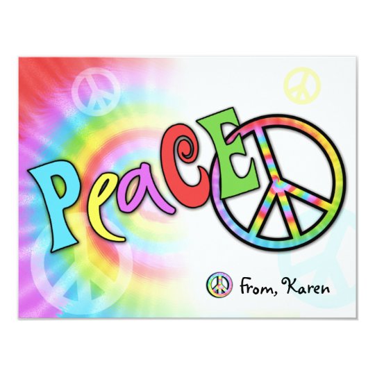 Colorful PEACE Note Card