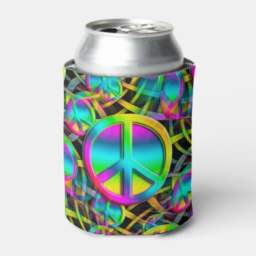 Colorful PEACE seamless pattern  your ideas Can Cooler