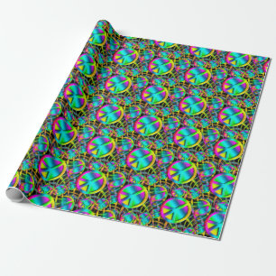 Colorful PEACE seamless pattern + your ideas Wrapping Paper