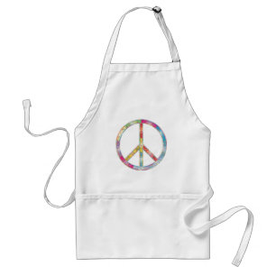 Colorful Peace Sign Adult Apron