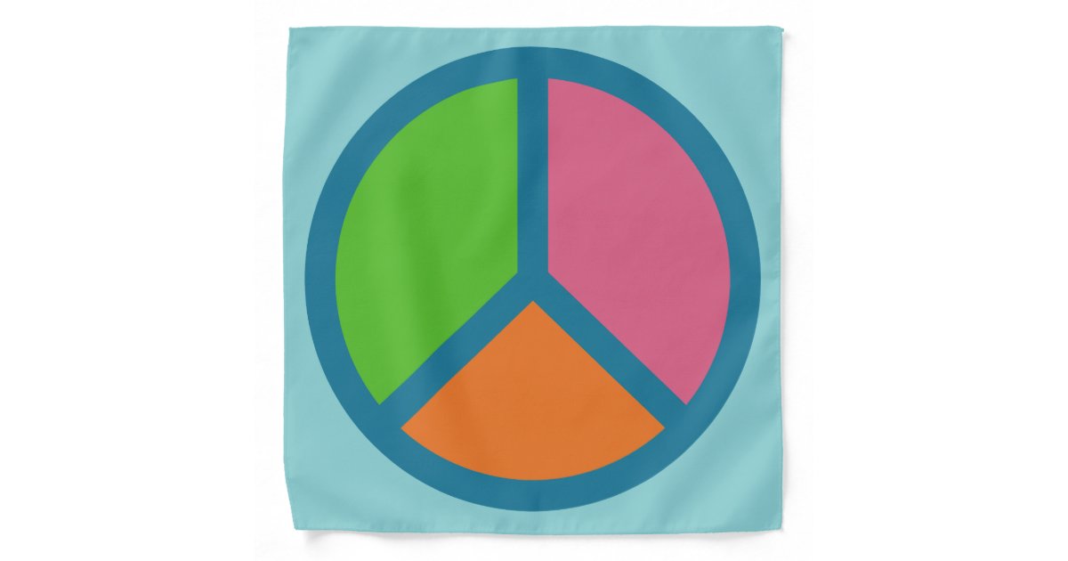 Download Colorful Peace Sign Bandana Zazzle Com