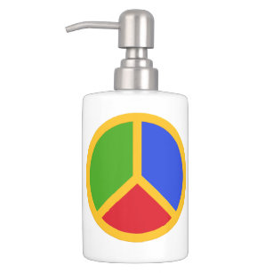 Peace Sign Bath Accessory Sets Zazzle Colorful Peace Sign Bathroom Set