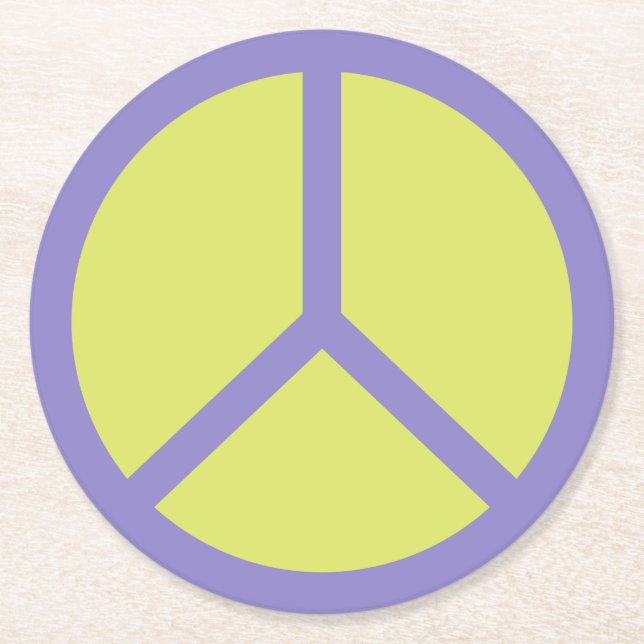 Colorful Peace Sign coasters (Front)