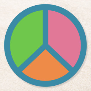 Colorful Peace Sign coasters