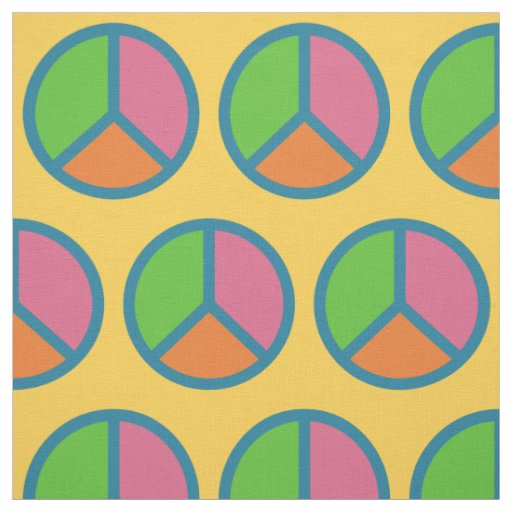 Colorful Peace Sign custom fabric