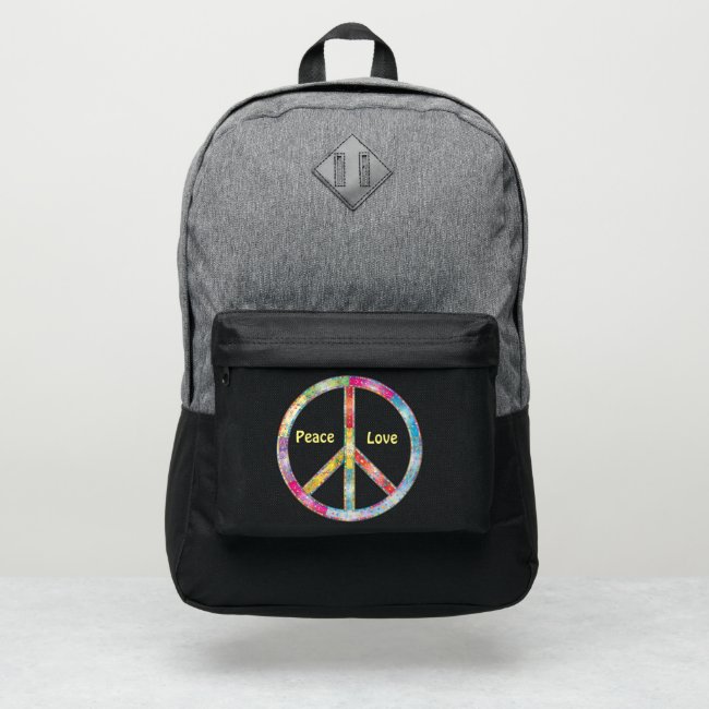 Colorful Peace Sign Design Port Authority Backpack