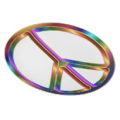 colorful peace sign dinner plate (Right Side)