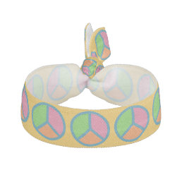 Colorful Peace Sign hair tie
