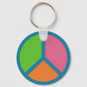 Colorful Peace Sign key chains