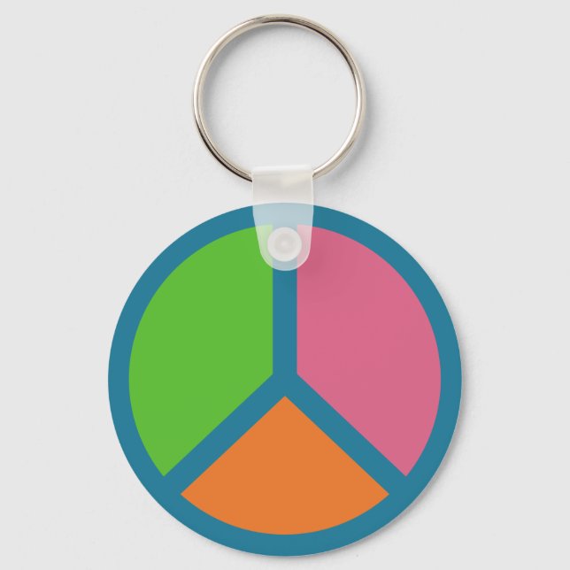 Colorful Peace Sign key chains (Front)