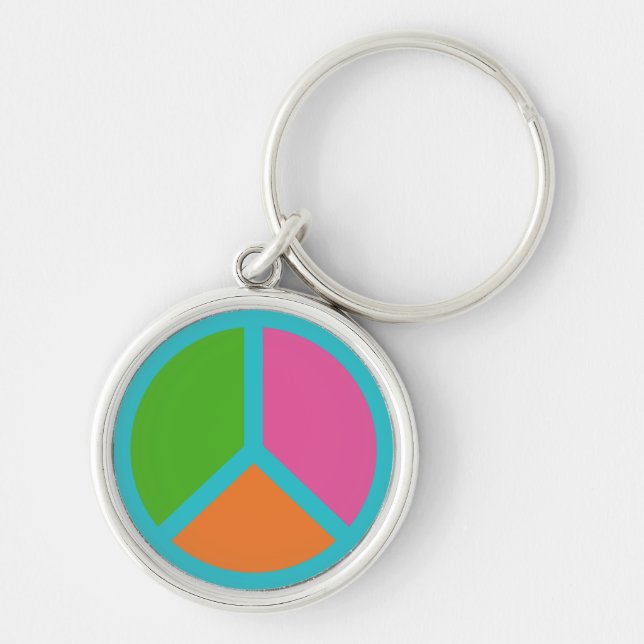 Colorful Peace Sign key chains (Front)