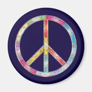 Colorful Peace Sign Magnet