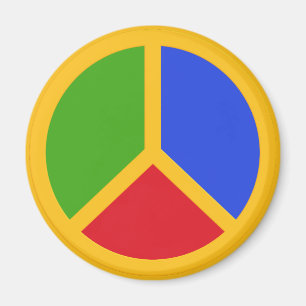 Colorful Peace Sign magnet