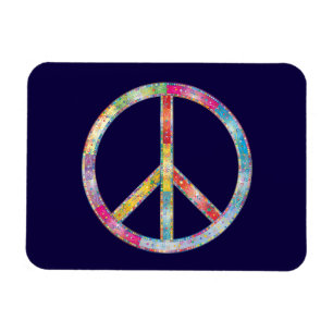 Colorful Peace Sign Magnet