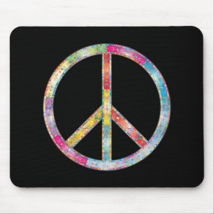 Colorful Peace Sign Mouse Pad