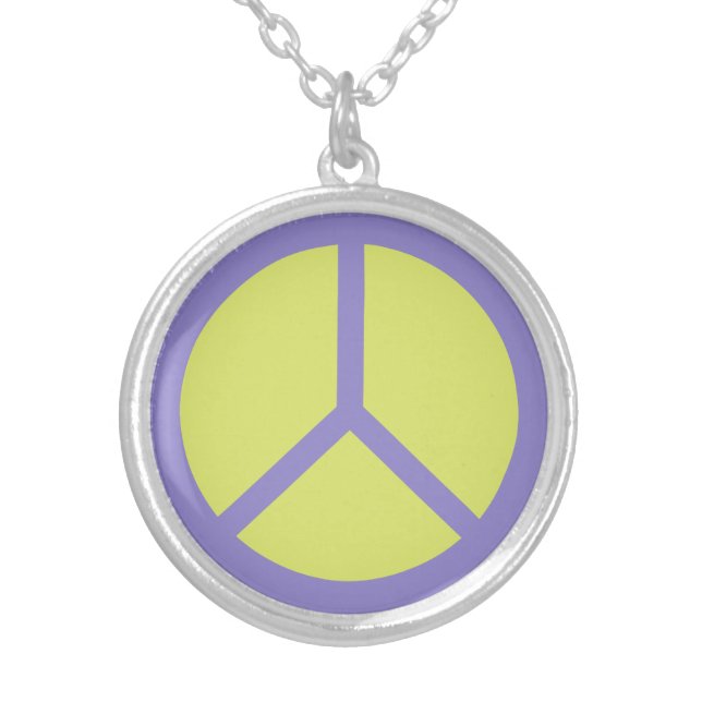 Colorful Peace Sign necklace (Front)