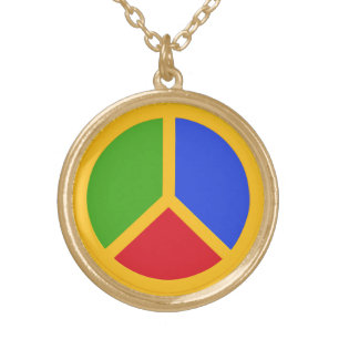 Colorful Peace Sign necklace
