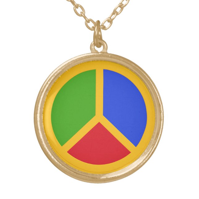 Colorful Peace Sign necklace (Front)