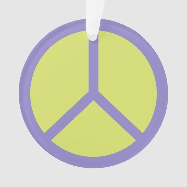 Colorful Peace Sign ornament (Front)