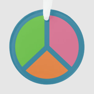 Colorful Peace Sign ornament
