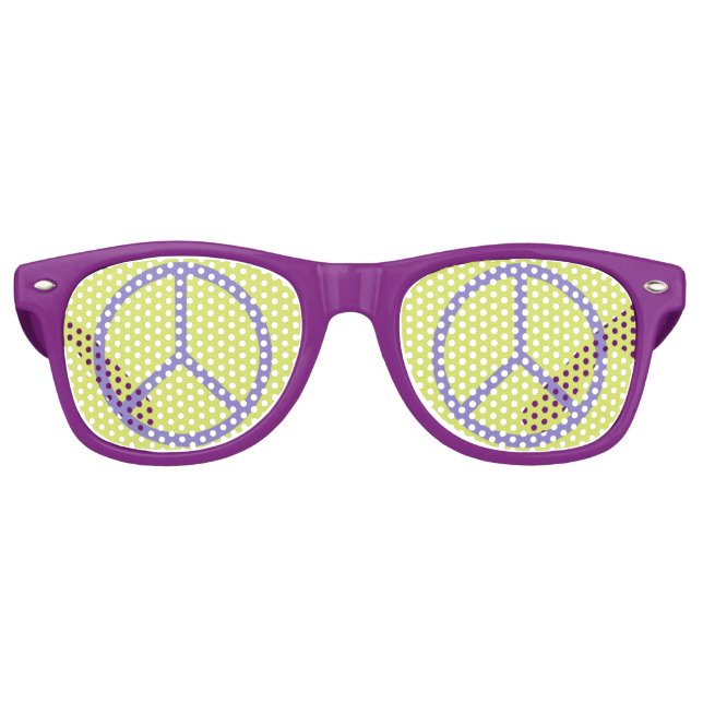 Colorful Peace Sign party glasses (Front)