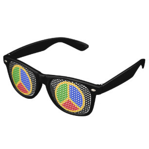 Colorful Peace Sign party glasses