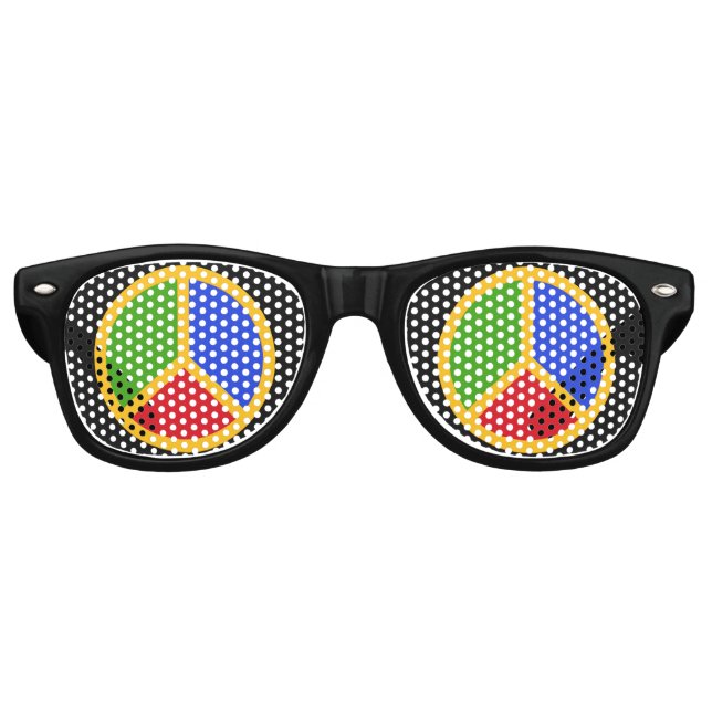 Colorful Peace Sign party glasses (Front)