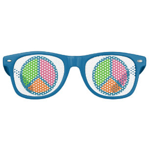 Colorful Peace Sign party glasses