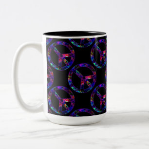 Colorful Peace Sign Pattern Mug