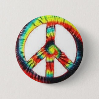 colorful peace sign pinback button