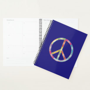Colorful Peace Sign Planner