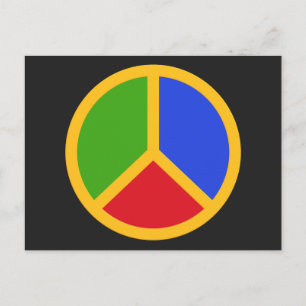 Colorful Peace Sign postcard