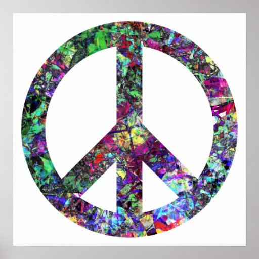 Colorful Peace Sign Poster | Zazzle