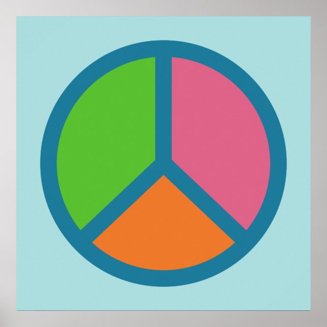 Colorful Peace Sign poster (Front)