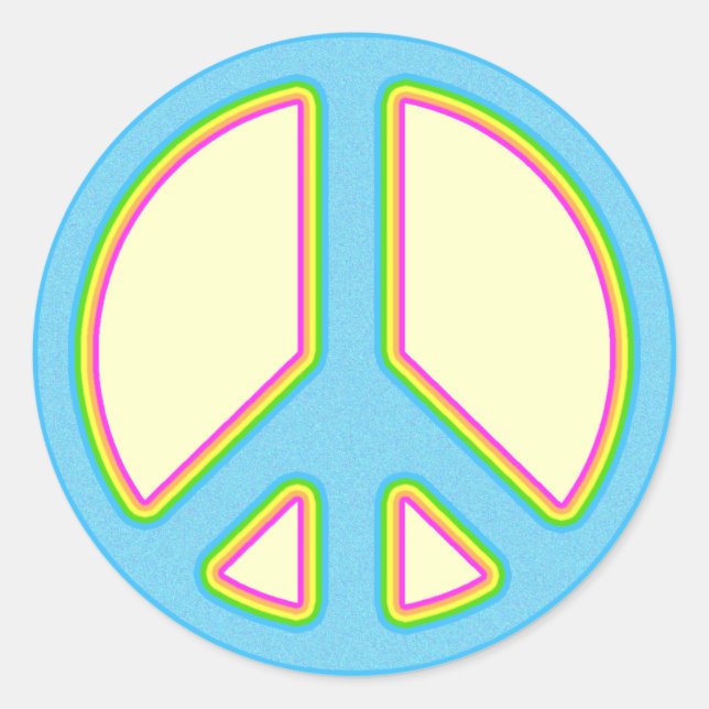 Colorful Peace Sign Sticker (Front)