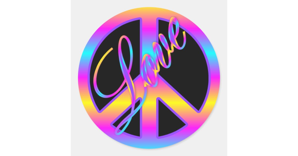 Download Colorful Peace Sign Stickers | Zazzle.com