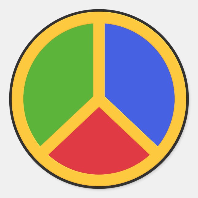 Colorful Peace Sign stickers (Front)