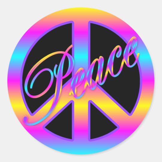 Download Colorful Peace Sign Stickers | Zazzle