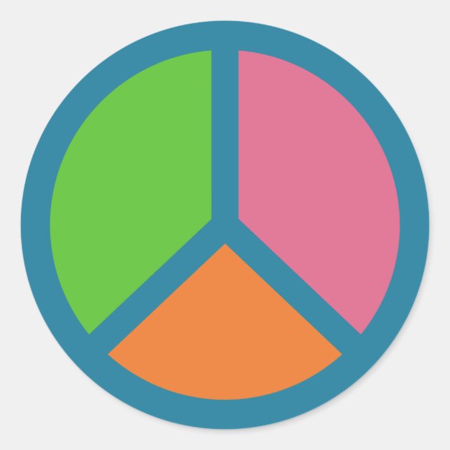 Colorful Peace Sign stickers (Front)